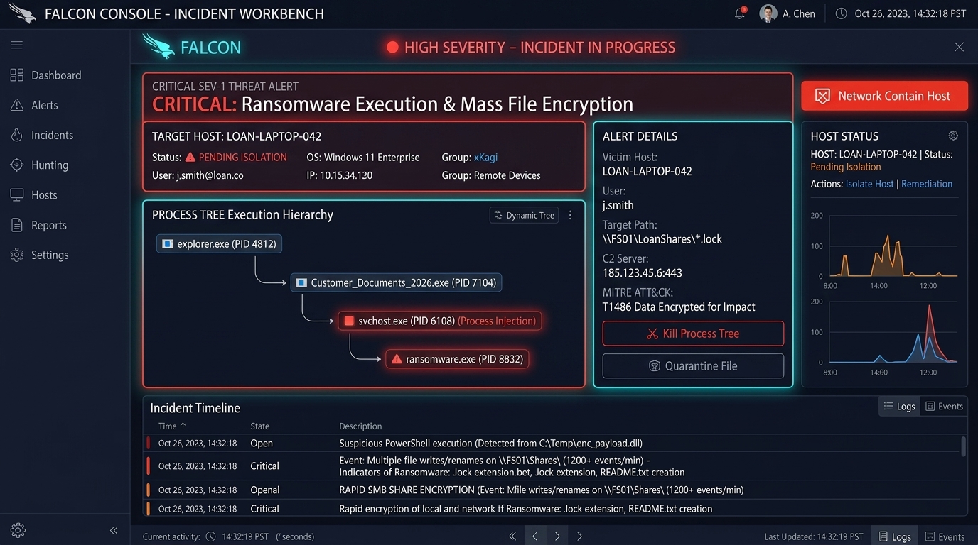 CrowdStrike Falcon EDR Critical SEV-1 Alert